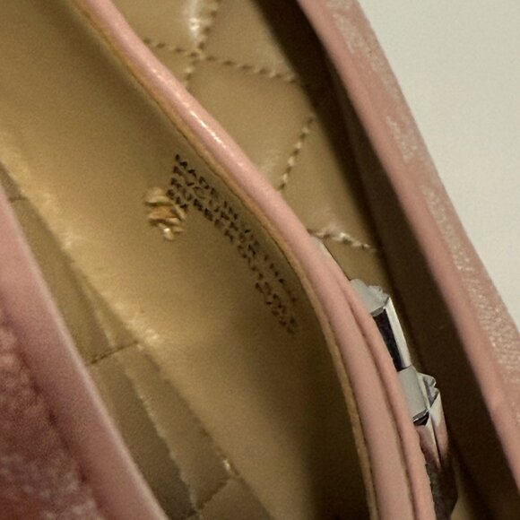 Michael Kors Jilly Logo Print Ballet Flats MK Hardware Pink Soft Girl Size 8M - Picture 11 of 11